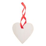 WoXmas karácsonyfa dísz, szív natúr piros AP718777-D