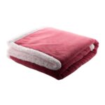 Sammia korallgyapjú takaró bordó fehér AP861006-08